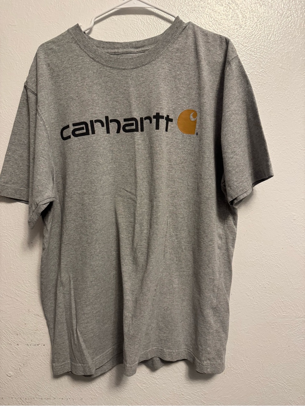 Carhartt Gray Short Sleeve Tee with Gold Logo